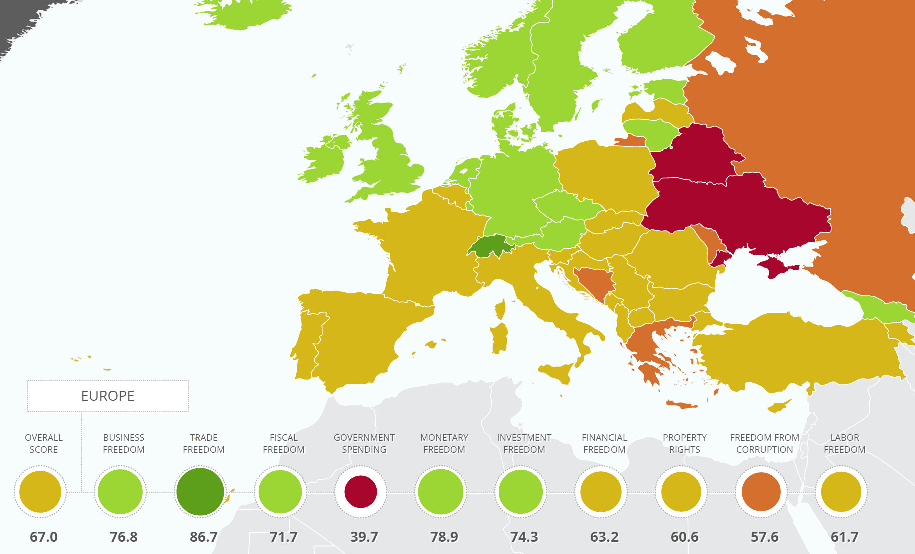 Indeks wolności gospodarczej 2015. Państwa regionu Morza Bałtyckiego na tle Europy.