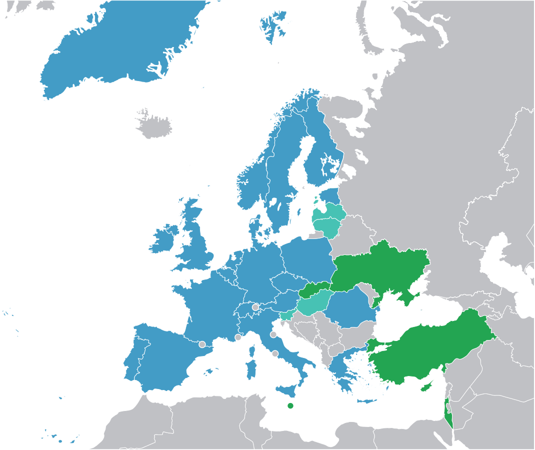Członkowie, kraje współpracujące z ESA