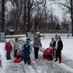 Krasławska szkoła zimą. Zdj. archiwum szkoły.