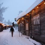 Widok na Dom Związkowy i kino „Lusitania”, osada górnicza w Gällivare. Zdj. Mirosław Jankowiak.