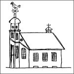 Zbór kalwiński w Wilnie w 1682, który stał na ulicy Portowej (Zawalnej) przy cmentarzu. Ilustracja kronikarza i autora pamiętników Jana Cedrowskiego, opublikowana w Monumenta Reformationis Polonicae et Lithuanicae, z. 1, Wilno 1925.