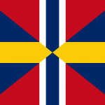 Symbol unii pomiędzy Szwecją i Norwegią z w latach 1844-1905 nazywany żartobliwie „sałatką śledziową”.