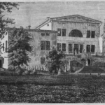 Dwór Plater-Zyberków w Schloßbergu. Grawiura, 1876 r.