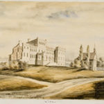 Napoleon Orda. Pałac i kaplica w Liksnie, 1875–1876. Akwarela ze zbiorów Muzeum Narodowego w Krakowie