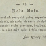 Wiersz J.I. Molla i jego podpis