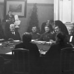 Delegacje Estonii i Rosji Sowieckiej negocjują traktat pokojowy. Tartu, 1920 r.