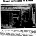 Ekscesy antypolskie w Kownie. Gazeta Polska 1934 r.