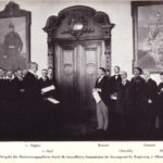 Przekazanie głosów regionu w budynku Rejencji Olsztyńskiej w dniu 16 sierpnia 1920.