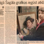 Daiga Upeniece, dyrektor Muzeum Sztuki Giełda Ryska, z portretem Chagalla autorstwa Pena.