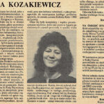 Wspomnienie Ity Kozakiewicz na łamach pisma „Znad Wilii” (11-24.11.1990)