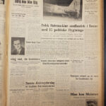 Jeden z wielu artykułów o porwaniu samolotu rejsowego typu Dakota. 17 grudnia 1949 r. Zdj. Dziennik Bornholms Tidende, via Øarkivet, Bornholm.