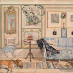 Carl Larsson, akwarela „Przytulny kąt” z albumu „Dom (26 akwareli)” (Lathörnet. Ur Ett hem (26 akvareller)), 1894.
