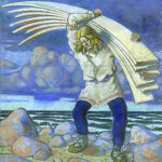 Oskar Kallis, „Kalevipoeg nosi deski” (1914)