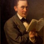 Friedrich Reinhold Kreutzwald czyta manuskrypt Kalevipoeg na obrazie estońskiego malarza Johanna Kölera