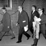 Socjaldemokraci Olof Palme, Tage Erlander, Sten Andersson i Ingvar Carlsson, 1968 r. Zdj. Lennart Nygren / Svd / SCANPIX / CC0.