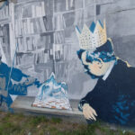 Mural autorstwa Tomasz Duszyńskiego, przedstawiający Alberta Einsteina i Emanuela Laskera. Zdj. Tomasz Duszyński.