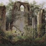 Caspar David Friedrich Ruiny w Eldenie, obraz olejny 1825, Alte Nationalgalerie, Berlin