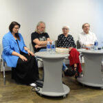 Spotkanie z Birutė Jonuškaitė i Herkusem Kunčiusem prowadzili Barbara Jundo – Klaiszewska i Romuald Mieczkowski. Zdj. Maria Duszka.